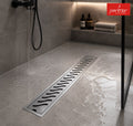 Panther Wave Shower Drain Channel | 24*4 Inches | 304 Stainless Steel
